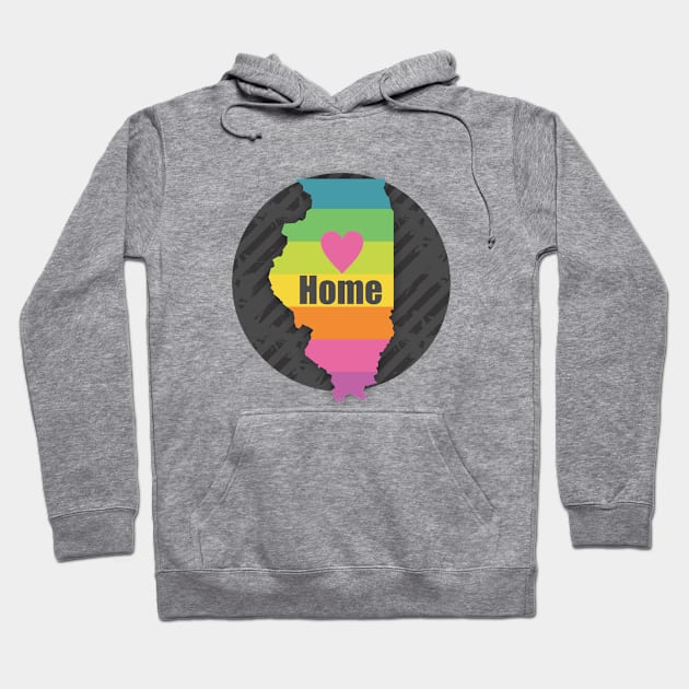 Illinois is my Home Hoodie by Dale Preston Design